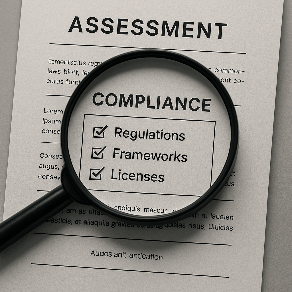 Streamline product interface showing Assess Compliance